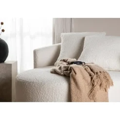 Hioshop Kelso bank Ø116cm 2 persoons teddy wit Hot