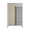 Hioshop Kit kledingkast 160x100x49cm- Open- garderobesysteem wit- beige Best
