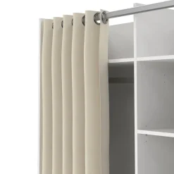 Hioshop Kit kledingkast 160x100x49cm- Open- garderobesysteem wit- beige Best