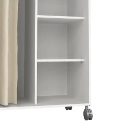 Hioshop Kit kledingkast 160x100x49cm- Open- garderobesysteem wit- beige Best