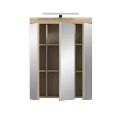 Merkloos Hioshop Lambada spiegelkast inclusief verlichting 2 deuren- 3 spiegeldeuren- 3 Online