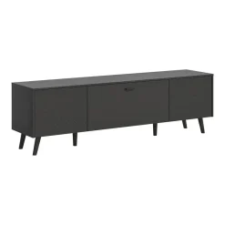 Hioshop Linea dressoir 2 deuren 1 klepdeur mat grijs Best