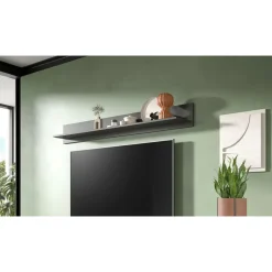 Hioshop Linea wandkast wandplank 1 plank mat grijs Hot