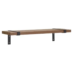 Hioshop Luxor Wandplank natuur- zwart Discount