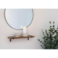 Hioshop Luxor Wandplank natuur- zwart Discount