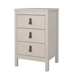 Hioshop Madrid nachtkastje 3 lades cashmere Clearance