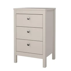 Hioshop Madrid nachtkastje 3 lades cashmere Clearance