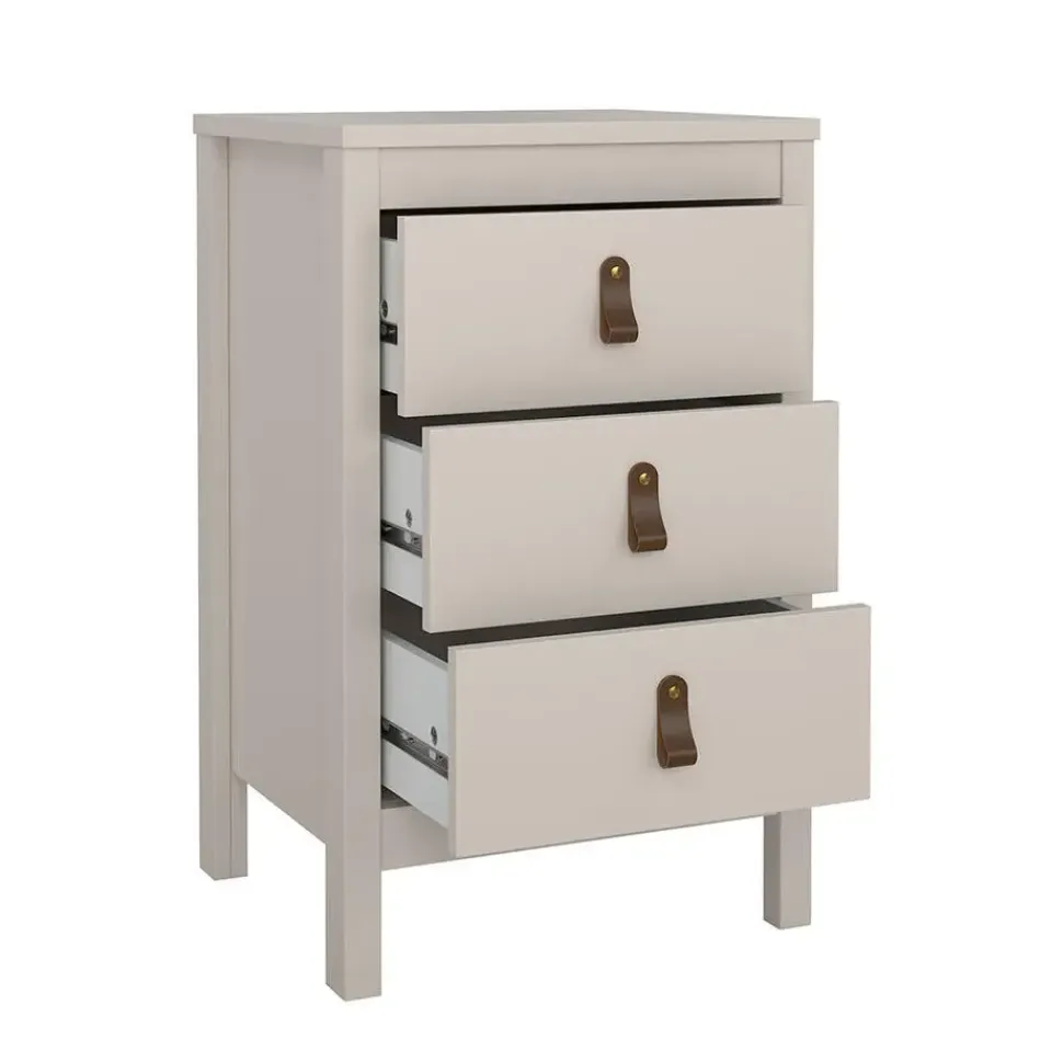 Hioshop Madrid nachtkastje 3 lades cashmere Clearance