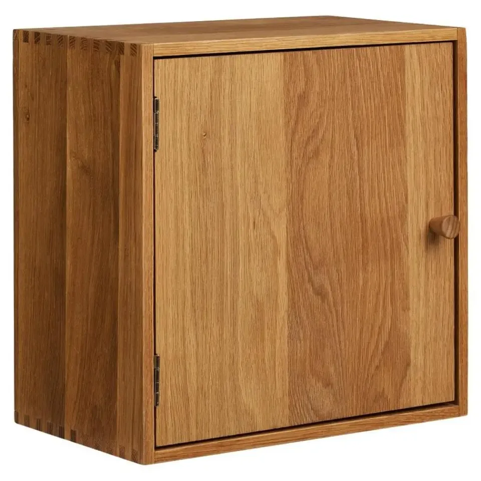 Merkloos Hioshop Mina wandkast 1 deur eiken Outlet