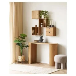 Merkloos Hioshop Mina wandkast 1 deur eiken Outlet