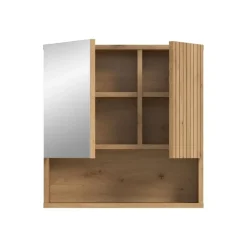 Merkloos Hioshop Mone spiegelkast 1 deur- 1 spiegeldeur- 1 plank eiken decor Clearance