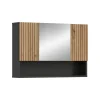 Merkloos Hioshop Mone spiegelkast 2 deuren- 1 spiegeldeur- 1 plank eiken decor- Clearance