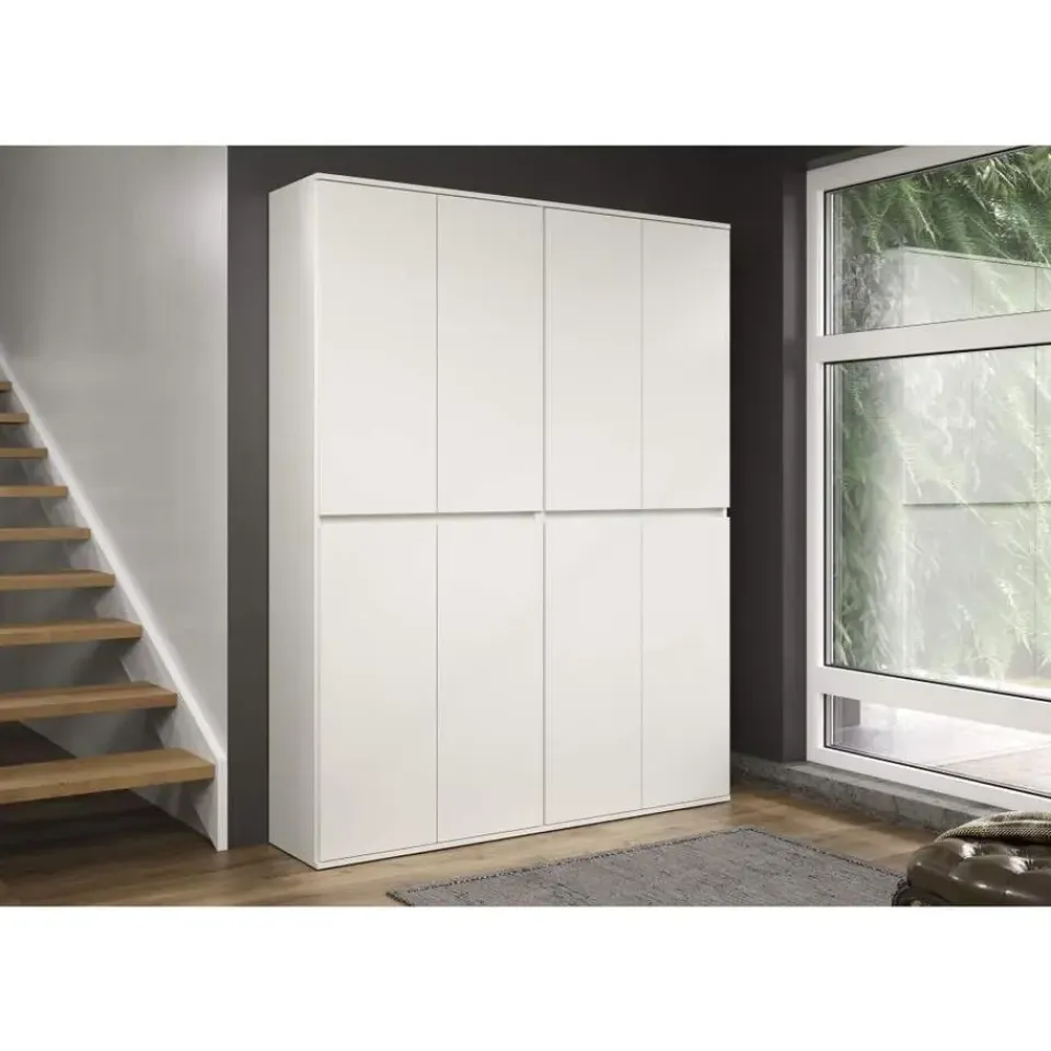 Hioshop Nevada kledingkast 8 deuren wit Best