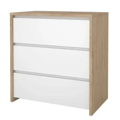 Hioshop Next ladekast 3 lades hoogglans wit Outlet