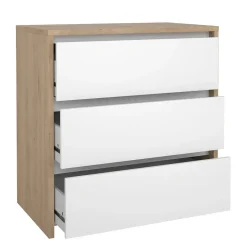 Hioshop Next ladekast 3 lades hoogglans wit Outlet