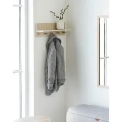 Merkloos Hioshop Nika kapstok 5 haken beige New