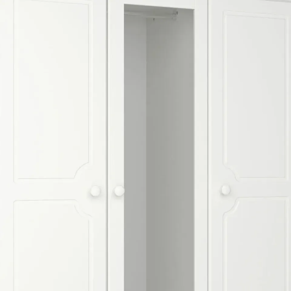 Hioshop Nilon kledingkast 3 deuren 5 laden wit Hot