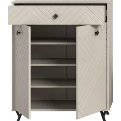 Hioshop Notes schoenenkast 2 deuren mat beige Online