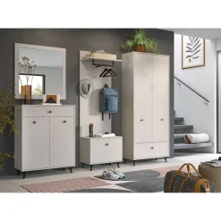 Hioshop Notes schoenenkast 2 deuren mat beige Online