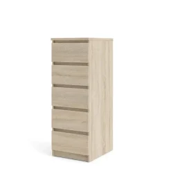 Hioshop Noulan commode 5 lades eiken decor Discount