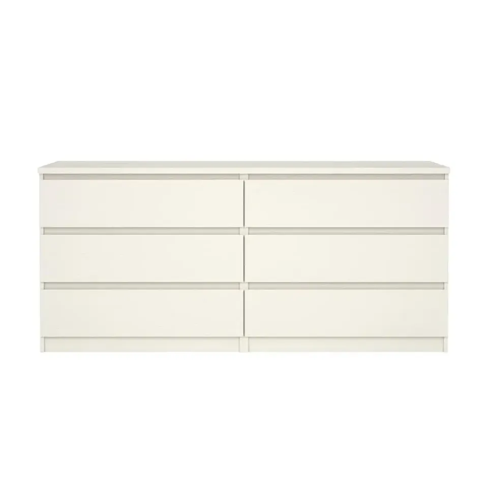 Hioshop Noulan commode 6 lades witte essenhout decor Online