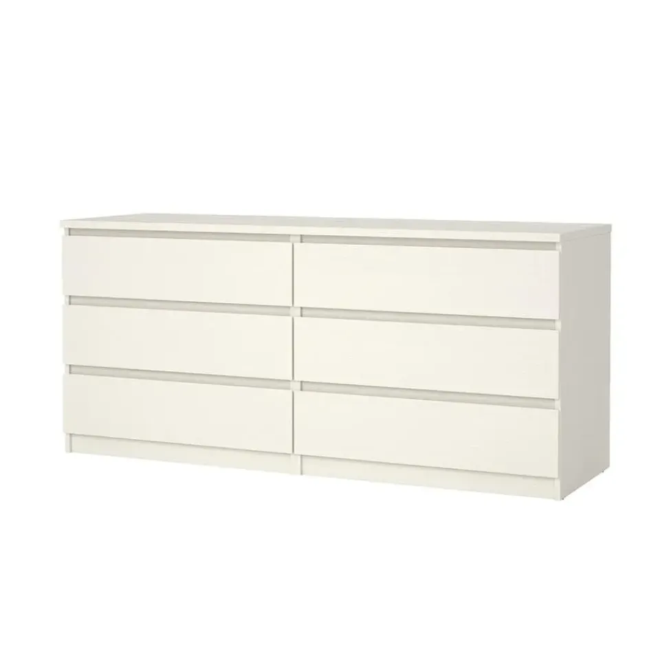 Hioshop Noulan commode 6 lades witte essenhout decor Online