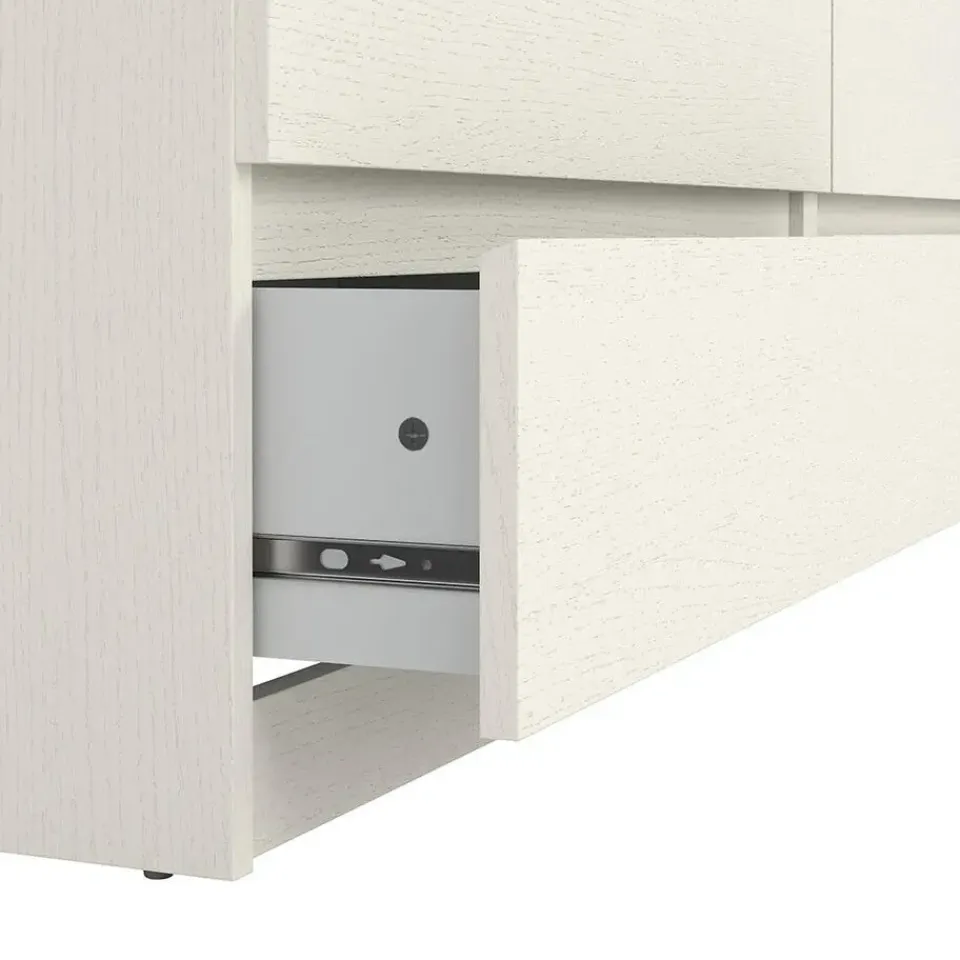 Hioshop Noulan commode 6 lades witte essenhout decor Online