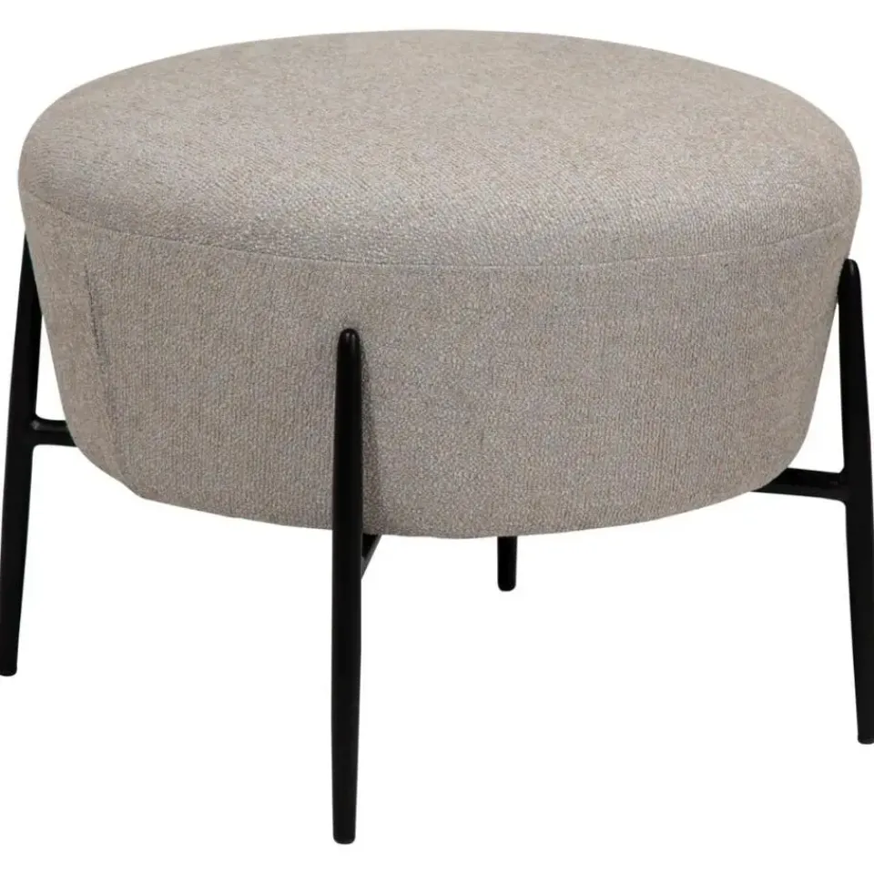 Merkloos Hioshop Orbit Dan-Form poef bouclé lichtgrijs Discount