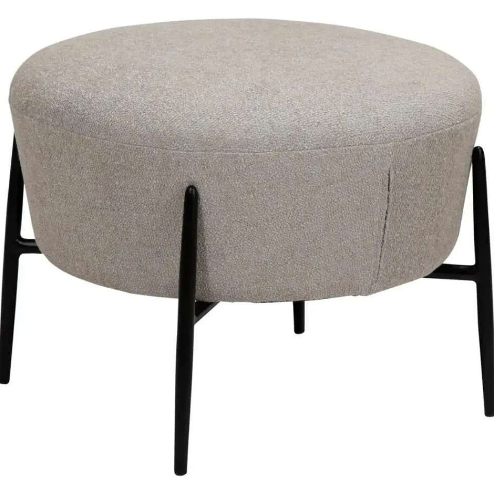 Merkloos Hioshop Orbit Dan-Form poef bouclé lichtgrijs Discount