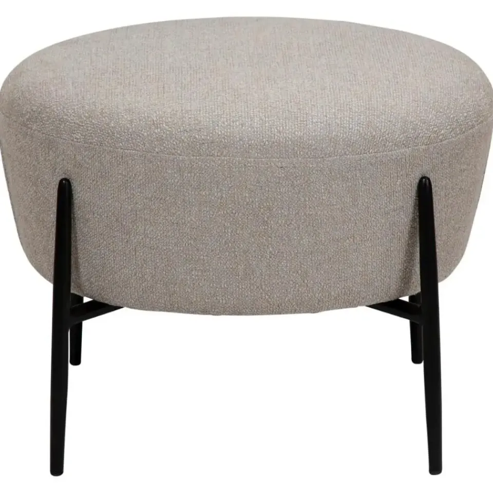 Merkloos Hioshop Orbit Dan-Form poef bouclé lichtgrijs Discount