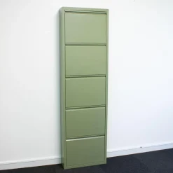 Hioshop Pisa schoenenkast groen metaal met 10 vakken Clearance