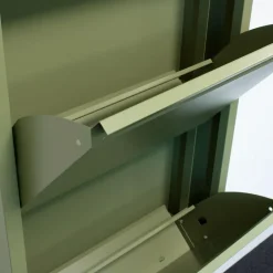 Hioshop Pisa schoenenkast groen metaal met 10 vakken Clearance