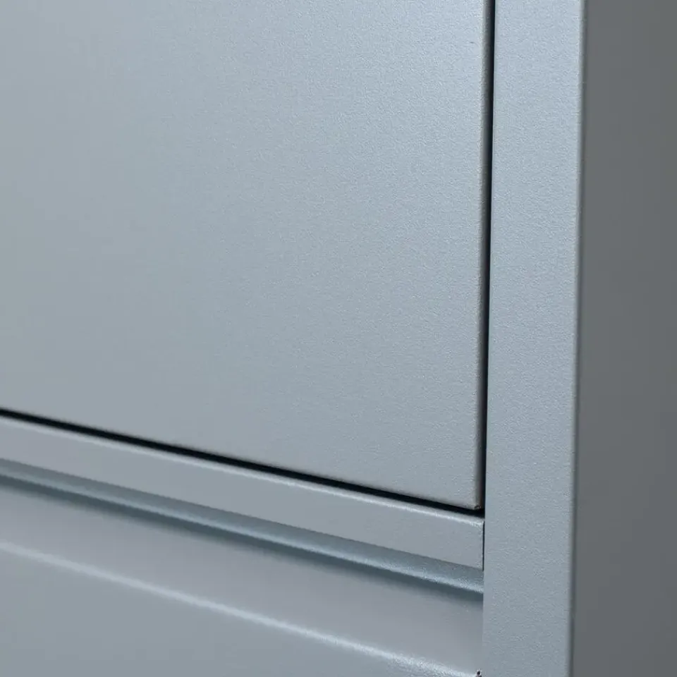 Hioshop Pisa schoenenkast grijs metaal met 12 vakken Outlet