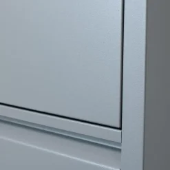 Hioshop Pisa schoenenkast grijs metaal met 5 vakken New