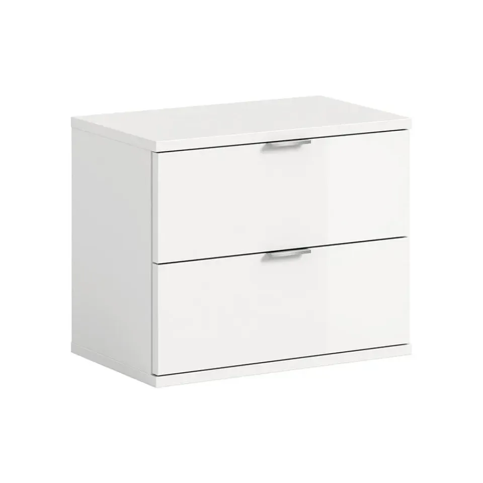 Hioshop ProjektX schoenenkast 2 laden wit hoogglans