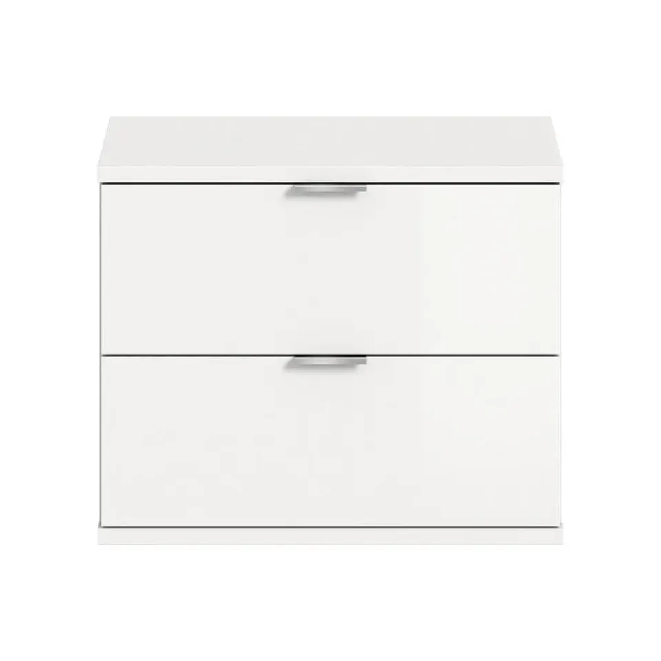 Hioshop ProjektX schoenenkast 2 laden wit hoogglans