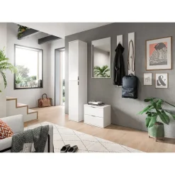 Hioshop ProjektX schoenenkast 2 laden wit hoogglans