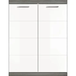 Hioshop Scout schoenenkast 2 deuren wit hoogglans Best