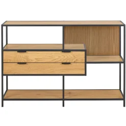 Hioshop Sea wandkast 2 lades 3 planken natuur Clearance