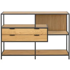 Hioshop Sea wandkast 2 lades 3 planken natuur Clearance