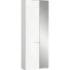 Merkloos Hioshop Solero kledingkast 1 deur- 1 spiegeldeur wit hoogglans- wit Sale