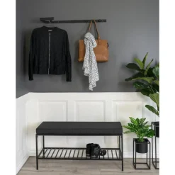 Hioshop Trento kapstok zwart Outlet