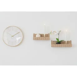 Hioshop Treviso Wandplank set van 2 natuur Clearance