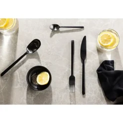 Hioshop WabiSabi bestekset 24 delen roestvrij staal zwart Best