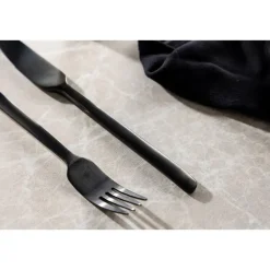 Hioshop WabiSabi bestekset 24 delen roestvrij staal zwart Best