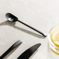 Hioshop WabiSabi bestekset 24 delen roestvrij staal zwart Best