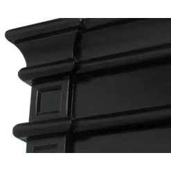 Hioshop Winkelkast buffetkast vitrine met opzet antiek zwart massief hout