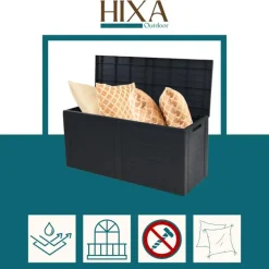 HIXA Opbergbox 240L -Zwart Hot