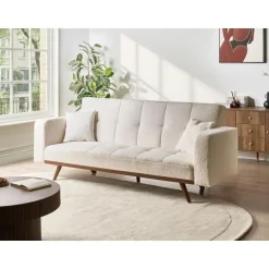 Leen Bakker HJULBY - Driezitsbank - Gebroken wit - Bouclé Clearance