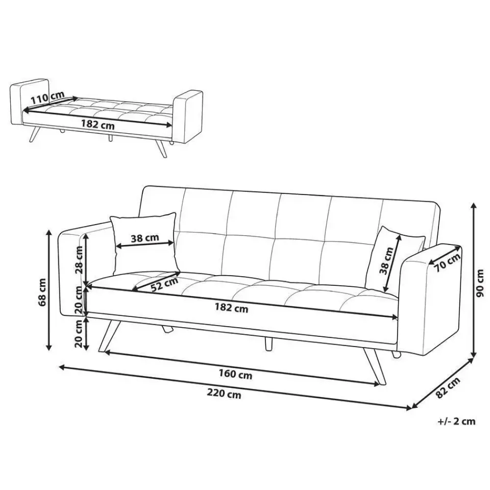 Leen Bakker HJULBY - Driezitsbank - Gebroken wit - Bouclé Clearance